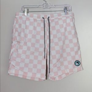 T&C Surf Designs men's checkered swim trunks